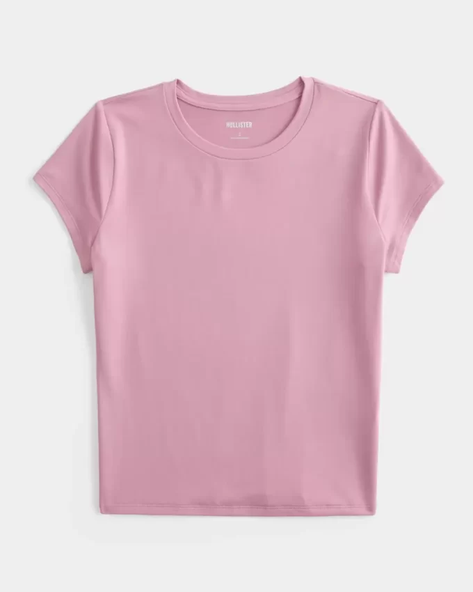 Camiseta de bebê em tecido elástico macio e sem costura